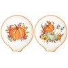 JarThenaAMCS 4.7inch 2Pcs Fall Spoon Rest Orange Green White Pumpkin