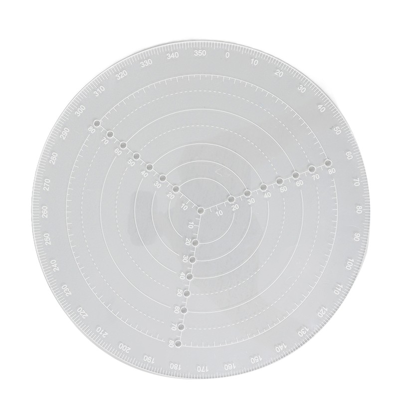 Round Center Finder Acrylic Semi Transparent Compass Drawing Measurement Tools