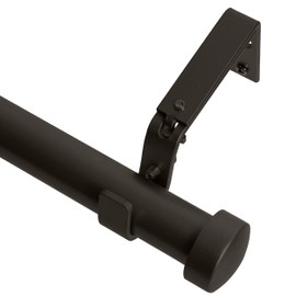 Meriville 1-Inch Diameter End Cap Single Window Treatment Curtain Rod, 28-Inch to 48-Inch, Oil-Rubbed Bronze