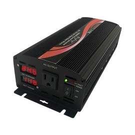 KRXNY 1000W Off Grid Pure Sine Wave Power Inverter 24V DC to 110V 120V AC 60HZ with LED Display US Socket