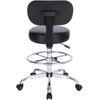 SUPERJARE Drafting Chair with Back, Adjustable Foot Rest Rolling Stool,