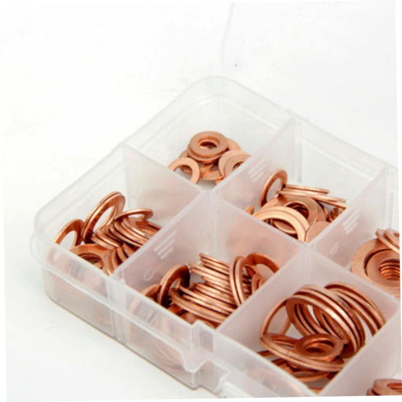 CHILDWEET Seal Cover Flat Washer Kit 200pcs Set Sealing Ring