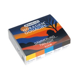 Schmincke – HORADAM® GOUACHE paint box compact cardboard theme set Twilight with 5 finest, highly pigmented gouache paints in 5 ml tubes, 72720097, painting set