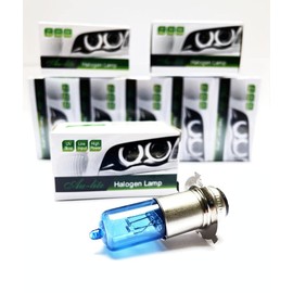 H6M 25/25W 12V P15D-25-3 (HV) Xtreme White Xenon Effect Halogen Bulbs for Motorbike, Scooter, Motorcycle ATV, Pack of 10