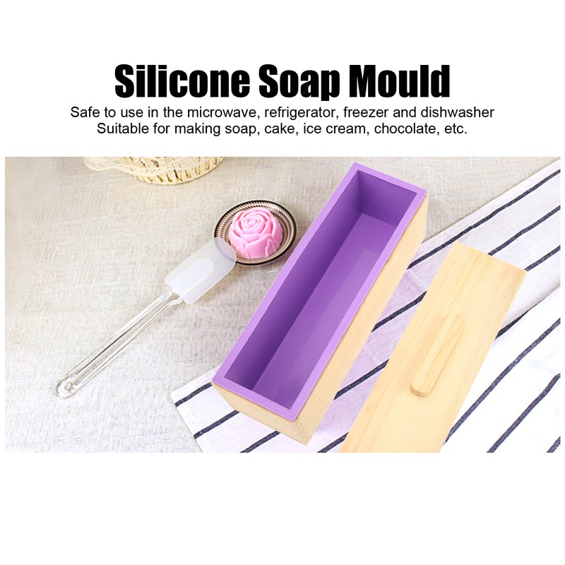 Soap Loaf Mold Flexible Purple Silicone DIY Hand Made Soap