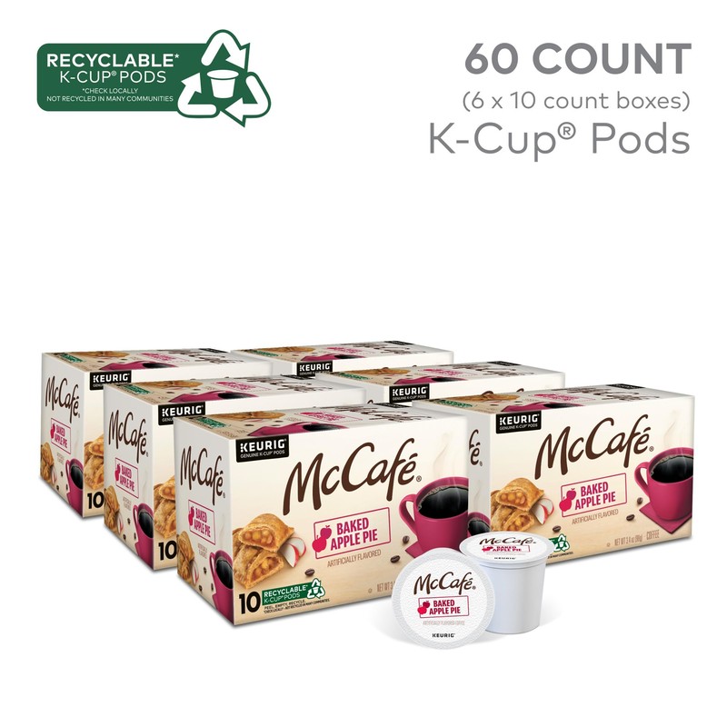 McCafe Baked Apple Pie Coffee, Keurig Single Serve K-Cup Pods,
