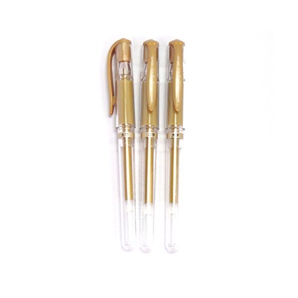Uni-Ball Signo Broad Point Gel Impact Pen - 1.0mm- Gold Ink /Total 6Pens Set