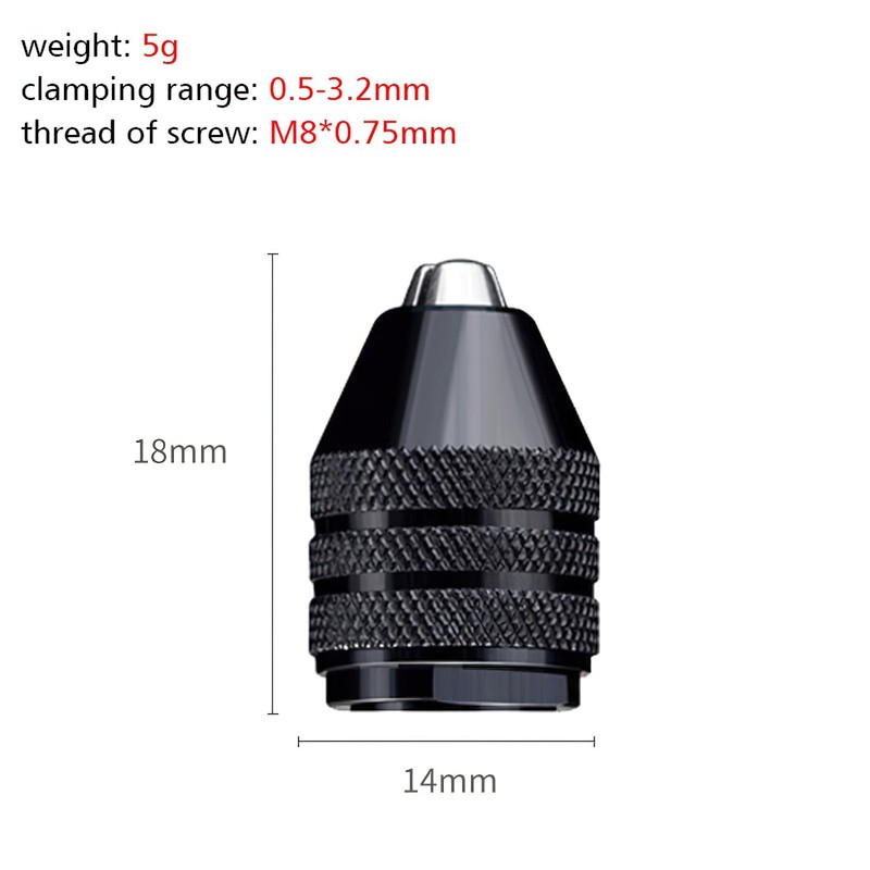 Grekywin 2 Pcs Multi Quick Change Keyless Drill Chuck Set,