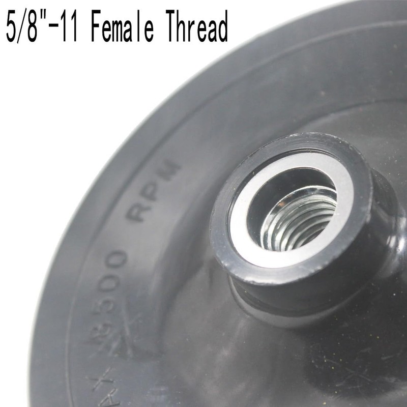 JUNLIXN 7 Inch Backing Plates Buffing Pads Holder 5/8-11 Thread