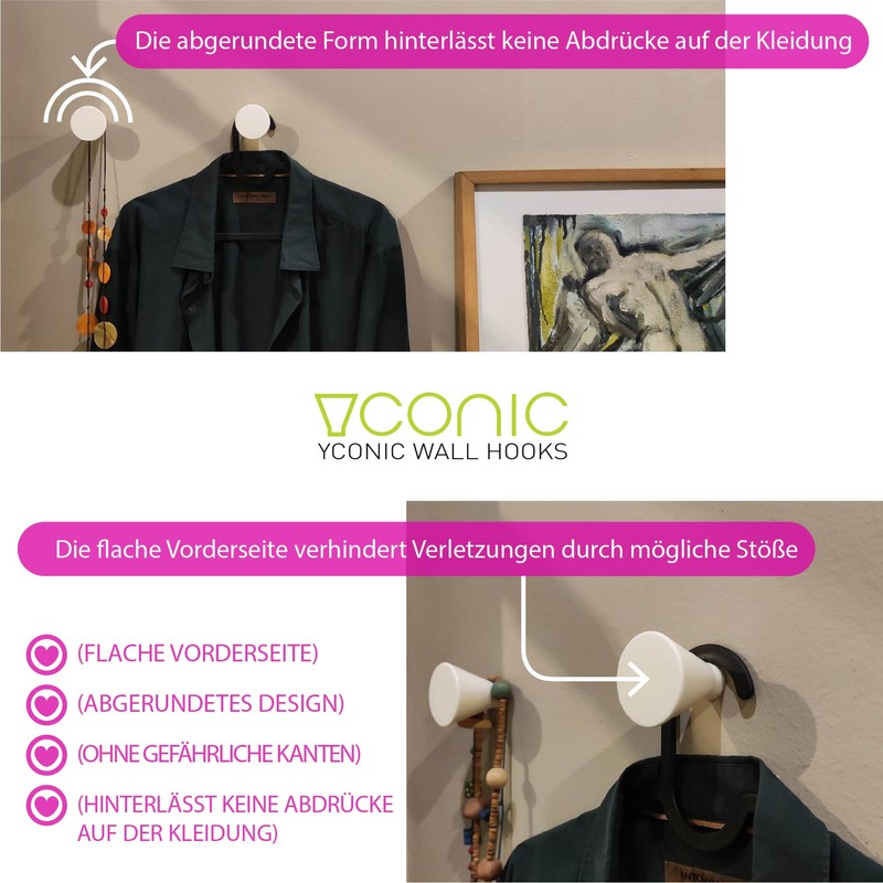nidoshu Modern Wall Coat Hooks, Decorative Coat Hooks, Wall Hooks,