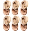 6Pcs Wooden Closet Rod Holders Unfinished Wood Wardrobe Pole Sockets