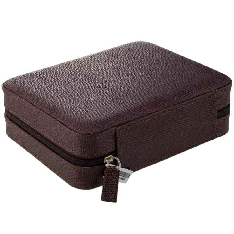 Travel Case 4 Watch Box Travel Case Storage Brown LEATHER