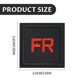 10Pcs FR Patches for Clothing, FR Replacement Garment Patches for FR Shirts, Pants, Jackets - Black&Red