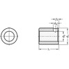 Edelstahl-Reduzierbuchse f. Stellungsanz, 10mm Außend, 8mm Innend, 20mm lang