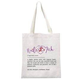 JTOUK Nail Technician gift Manicurist Graduation Gift Nail Tech Definition Tote Bag Gift for Nail Salons Nails Stylist (Nail Tech Tote EU)