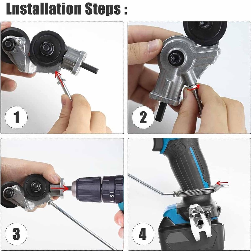 Electric Drill Attachment Metal Sheet Cutter Nibbler Saw for Precise