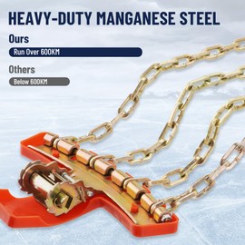 Racewill 8 Pack Snow Tire Chains, 4 Links Emergency Anti-skid Chain for Tire Width 195-285mm, Compatible with Car SUV Pickup Trucks