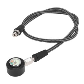 Diving Pressure Luminous Submersible Pressure with High Pressure Hose for BCD Regulator Underwater Diving Equipment (80cm)