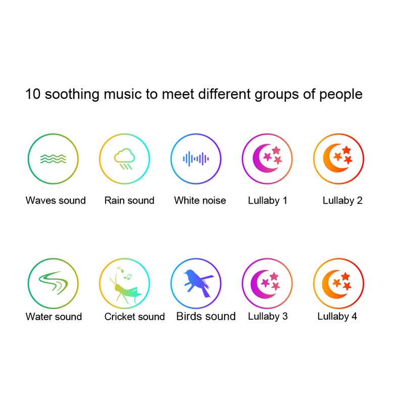 Seven Color Lights Music Sleep Therapy Machine Sleep Lamp Night