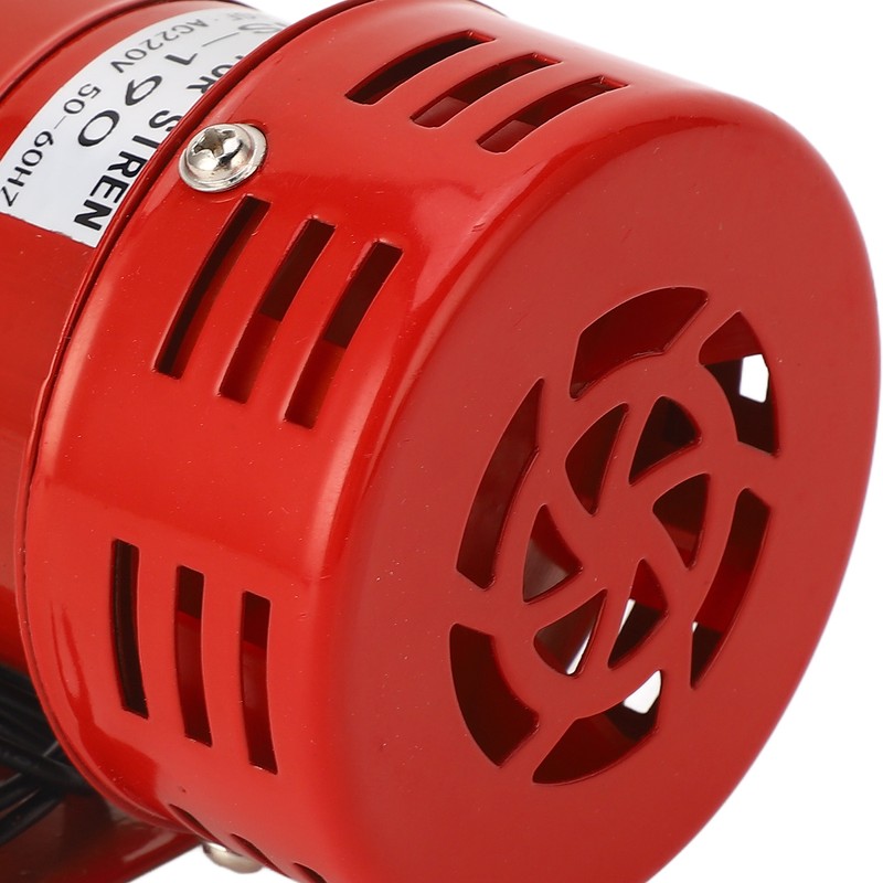 Industrial Motor Alarm Bell Red Color Steel Mini Horn Sound