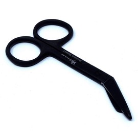 All Black Fluoride Coated Color Lister Bandage Scissors 3.5" (8.9cm), Premium Grade