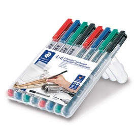 STAEDTLER Lumocolor Foil Pens, Set of 8 Pens, Special Edition, Water-Soluble and Waterproof, F-Tip Line Width Approx. 0.6 mm, High Quality, Made in Germany, 31-S WP8X, Assorted