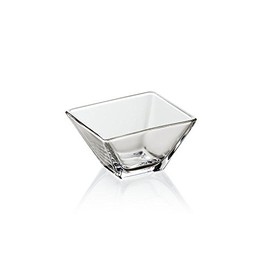 Barski - European Quality Glass - Square - Small - Bowl - 4.25" - Set of 6 - Made in Europe