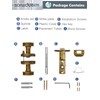 SORWDUERM 2 Pack Antique Brass Bronze Door Knob Interior Privacy