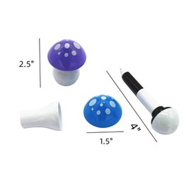 SWTOOL 30pcs Mushroom Ballpoint Pen Cute Cartoon Retractable Ball Pen (Random Color)