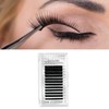 Auto Fan False Eyelashes Women Professional Salon Black Volume False