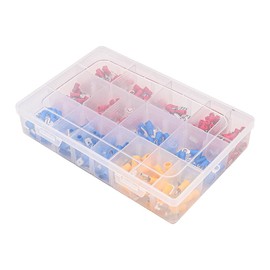 Tiardey Electrical Connectors, Crimp Connectors 350 Pcs, Cable Lugs Set, Crimp Spade Bullet Cable Ring Wire Connectors, 0.5-1.5/1.5-2.5/4-6mm2 Male/Female Insulated Terminal