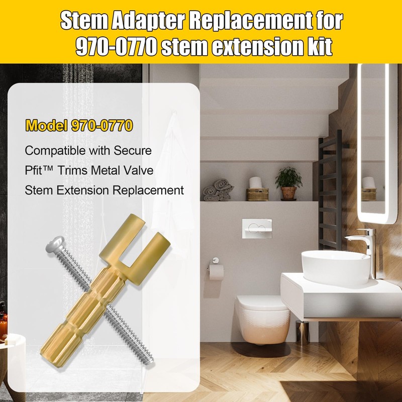 Stem Adapter Replacement for 970-0770 Plumbing Shower Handle Stem Extension