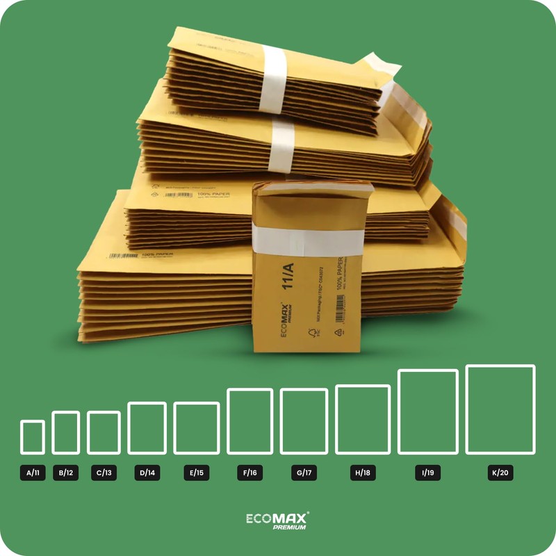 Netuno Pack of 10 Air Padded Envelopes Brown D/14 200