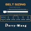 Barry.Wang Mens Formal Belt,Full Grain Leather with Automatic Buckle Nickel