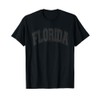 Florida Arched Style Black Text and Outline T-Shirt