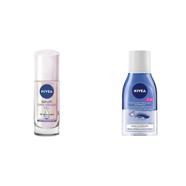 NIVEA Desodorante Aclarante para Mujer Serum Tono Natural Lilac (40 ml) + Desmaquillante facial Bifásico de Ojos (125 ml)