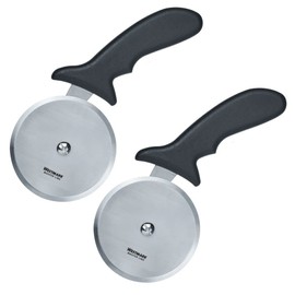 Westmark Master Line 132822E3 Professional Pizza Cutter XXL Pizza Roller, Blade Dimensions: Diameter 10 cm, Length 23 cm, Stainless Steel / Plastic, Black/Silver