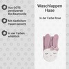 kikadu Flannel Rabbit Rosé - Children's Wash Cloth Made from