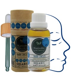 Nativilis ORGANIC Premium Jojoba Oil Serum COPAIBA Beta-caryophyllene Anti-Ageing Eye Dark Circles Puffiness Crows Feet Anti-Wrinkle Bags Saggy Skin Puffy Eyes Blended CEDARWOOD ROSEMARY CYPRESS