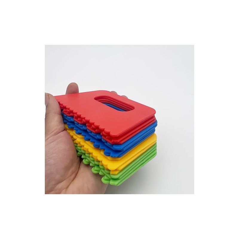 Lependor Plastic Scrapers Kit, 16Pcs Paint Scraper Tool for Arts