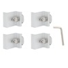 4pcs Solar Panel End Clamp Lightweight Weather Resistant Steel Solar