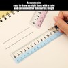 3 Pieces Transparent Ruler, 1 Piece Mesh Pencil Case, Kids