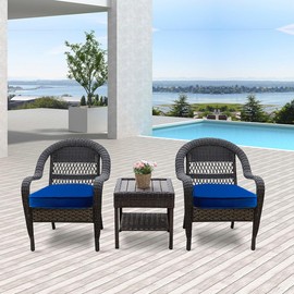 JMGBird 19x19 Outdoor Chair Cushions Set of 2 Waterproof Outdoor Seat Cushions 3-Year Color Fastness Outdoor Cushions for Patio Furniture