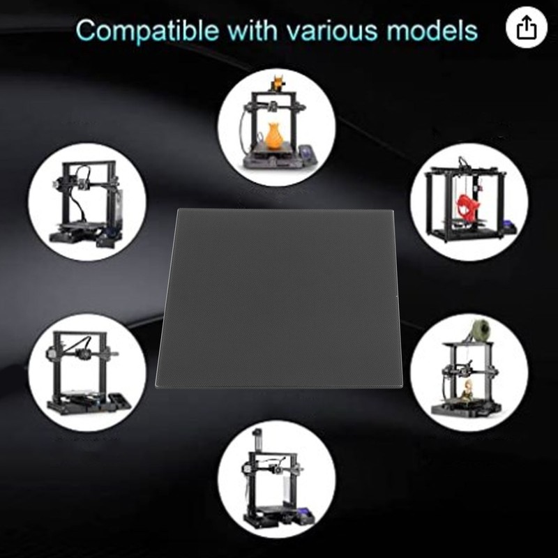 3D Printer Glass Platform 120x120x4mm Microporous Coating Strong Adhesion High