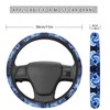 STUOARTE Dolphin Flower Printed 3 Piece Car Steering Wheel and