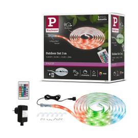 Paulmann 78891 LED Strip SimpLED Outdoor 3 m IP65 24LEDs/m RGB incl. 1 x 8.5 Watt Dimmable Light Strip Transparent Plastic Clear