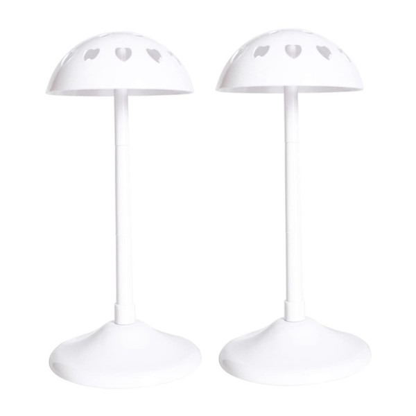 WOONEKY 2pcs Wig Display Stand Hairpiece Holder Solid Base for