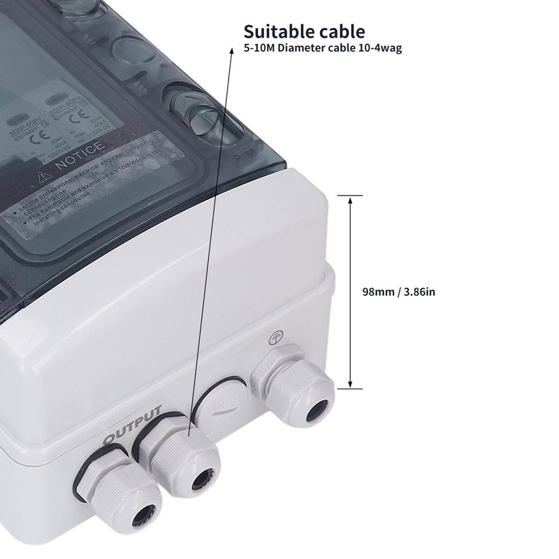 2 String PV Combiner Box IP65 Solar Disconnect Switch with