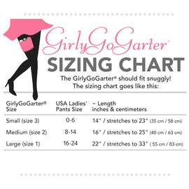 Girly-Go-Garter GirlyGoGarter (Small, Hot Pink) Adjustable Wrap Pocket Garter Silicone Gripper Tech Pocket