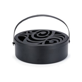CTForest Mosquito Coil Holder, Incense Spirals Holder, Classic Incense Burner, Suitable for Outdoor Garden, Office, Bedroom (Black)
